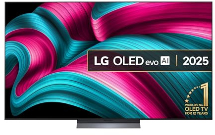 LG OLED77C55LA 77-Inch OLEDevo 4K UHD Smart TV, (α9 AI Processor Gen7, Dolby Atmos, Freeview Play and Amazon Alexa, 120Hz) [Model 2025]