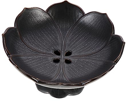 Veemoon Bol Sur Pied De Style Chinois Bol à Fruits Forme De Lotus Assiette à Nourriture Domestique Pour Comptoir De Cuisine