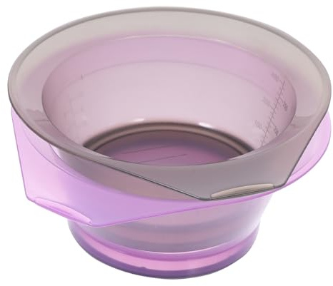 LOLIPPYY Hair Dye Mixing Bowl Transparent Reusable Plastic Hair Color Bowl 6.29 Inch for Diy and Salon Hairdressing Tools