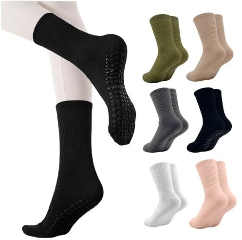 FZSECRIU 3 Paar pilates socken，Leopardenmuster Socken，stoppersocken damen，pilates socken damen 35-40，yoga socken，rutschsocken für erwachsene