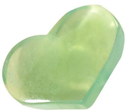 Piedra de palma de fluorita, fluorita caído de piedras,Forma de corazón Crystal caído de piedras - Roca de color verde natural, piedras preciosas de bolsillo de amatista de Reiki suerte