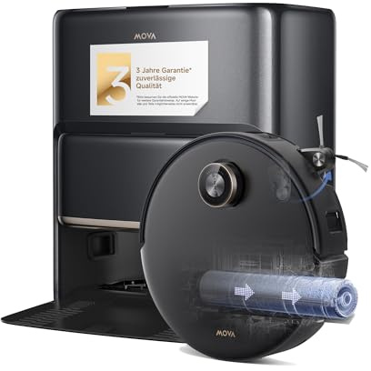 Mova Z60 Ultra Roller Complete Saugroboter mit Wischfunktion 28.000 Pa, LiftPro-Gehäuse, 8 cm Hindernisse, DToF+Dual Laser+RGB/LED-Hindernisvermeidung, AutoShield für Teppich, MaxiReach Mopp & Bürste