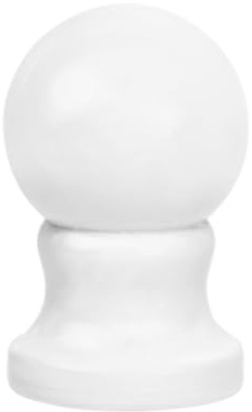 TopHomer Flagpole Ball Topper, Plastic Finial Ball Topper Decoration End Cap, Garden Flag Pole Accessories, White