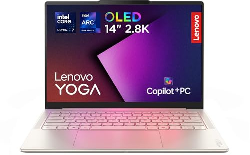 Lenovo Yoga Slim 7 Gen 10 – Ordenador Portátil IA Aura Edition - 14''OLED 2.8K (Intel Core Ultra 7 258V, Intel AI Boost 47 Tops, 32GB RAM, 1TB SSD, Win11 Home, Copilot+ PC) QWERTY Español, Seashell
