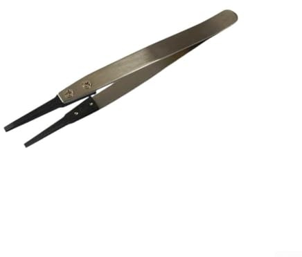 ESD Pinzette antistatiche con punte sostituibili in fibra di carbonio per saldatura elettronica, pinzette industriali in acciaio inox per pulire (ESD-242)