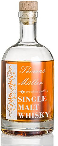 polar-effekt Whiskykaraffe mit Gravur - Männer-Geschenke - Whiskyflasche 700 ml zum Befüllen - Geschenk für Whisky-Kenner - Whiskey-Karaffe mit Korken - Scotch-Decanter Geburtstagsgeschenke