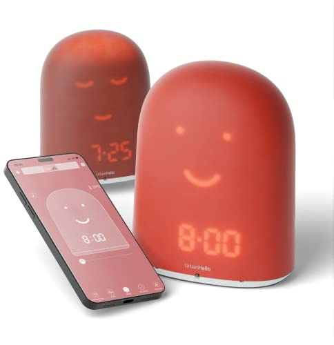 Réveil Enfant REMI - Réveil Éducatif pour Apprendre à Dormir Plus + Babyphone + Veilleuse + Boîte à Histoires + Suivi du Sommeil - Rose