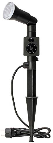 Kopp LED Gartenleuchte mit Erdspieß und Dämmerungsschalter 1-flammig, 1,5m Zuleitung I Garten-Spot LED Gartenstrahler für Outdoor-Bereich I Schöne Außenlampe für Garten IP44 I Schwarz – 145352019