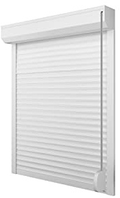Volet Roulant PVC blanc H 120 cm x L120 cm à Sangle