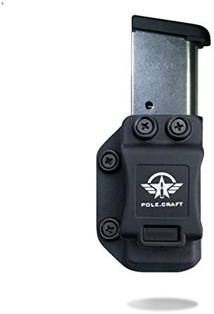 IWB/OWB Magazine Holster Kydex - Mag Carrier - for: 9mm .40 Double Stack Magazine / M&P Shield 9mm .40 Single Stack Magazine - M&P Shield .45 - Sig Sauer P365 - Colt 1911 - Glock 43 - Glock 19 19X 17 26 27 28 22 23 25 26 27 31 32 33 34 35 37 38 - Sig P226 P227 P250 P320 - Ruger SR9 SR9C - Beretta 92 Mag