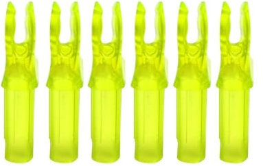 SHARROW Bogenschießen Pfeilnocken Einfügen Nock Pin Für ID 6,2 mm Pfeilwelle, Kunststoff insatz Pfeil Nocken Arrow Nocks Pfeil End Zubehör (Gelb, 2 Packung mit 48 Stück)