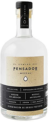 Pensador - Espadín Mezcal 50cl - 47.5% ABV - Notes of Earthy Minerals, Oaky Caramel, and Rich Smoke