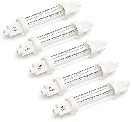 Heat Lamps 300w 240v Gantry Lights Jacketed Food Lamp 118mm R7S by Catering Parts UK Part No LA01 Push Fit (5)