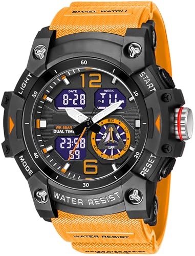 findtime Militär Uhren Herren Armbanduhr Digital und Analog wasserdichte Herrenuhr Sportlich LED Digitaluhr Kalender Wecker Stoppuhr mit Armband Tactical Uhr Männer Outdoor