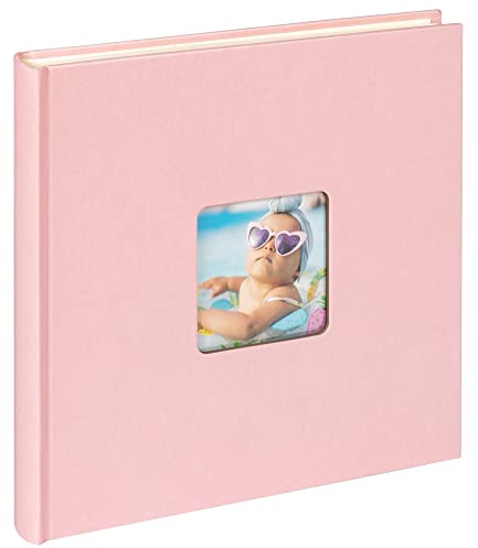walther design Fotoalbum rosa 26 x 25 cm mit Cover-Ausstanzung, Fun FA-205-BR
