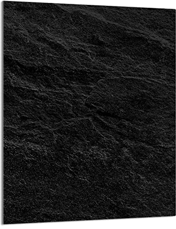 DarHaus Plaque de recouvrement, 40 x 52 cm, en verre, pour cuisinières électrique, à induction, convient comme décoration, protection anti-éclaboussures ou planche à découper, Ardoise Noir