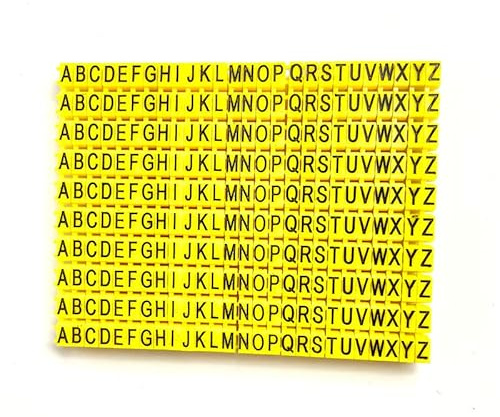 Marcador de numeración de alambre, marcadores de alambre coloridos, letras A-Z, etiquetas de números de alambre, marcar cables codificados por colores (260 unidades, 6 mm²)