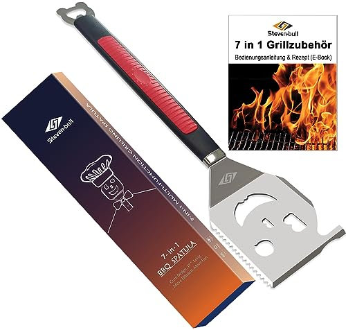 Spatule de Barbecue d'Extérieur 7 en 1 - Accessoire Multifonction - Cadeau Parfait pour les Hommes