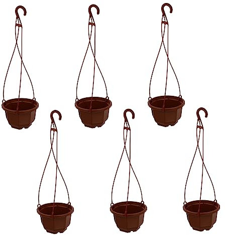 Kisangel 6sätze Hängender Blumentopf Aus Plastik Modern Und Elegant Für Balkon Dekor Und Sukkulenten Platzsparend Und Praktisch Für Drinnen Und Draußen
