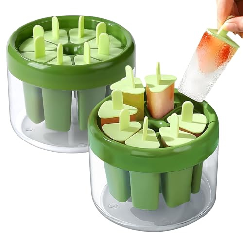 Lot de 8 moules à glace réutilisables et faciles à démouler (vert)