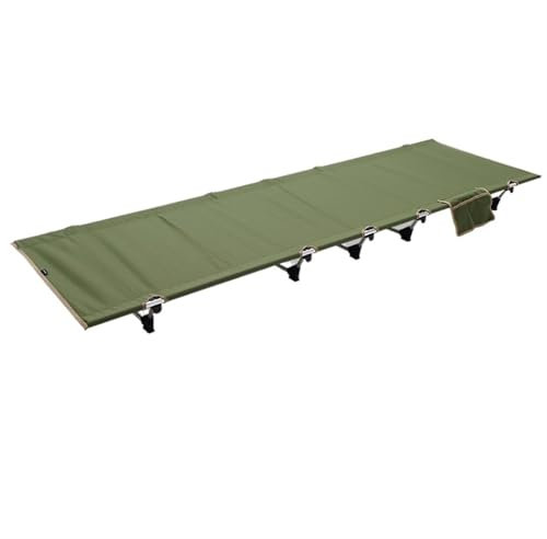 SUBLXPoten Feldbett Outdoor Klappbett Camping 185cm Schlafen Aluminium Rahmen Zelt Bett Bett(Green)