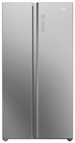 Haier SBS 90 Series 7 HSW79F18ANMM Frigorifero Side by Side, Humidity Zone, Motore Inverter, Total No Frost, Portabottiglie pieghevole, Touch screen, An90cm, Capacità XXL 611L, Illuminazione Daylight