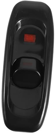 Gadpiparty Inline Drucktaster mit LED Anzeige Zwischenschalter für Tischlampen Schwarzer Indikatorschalter Kompatibel mit Beleuchtungsgeräten Installieren für Schlafzimmer und Büro
