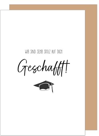Edition Seidel Premium Glückwunschkarte zur bestandenen Prüfung mit Umschlag. Grußkarte Karte mit Spruch Abschluss Bachelor Abitur Studium Mann Frau Jugendliche Jugendlicher (PR146 SW025)