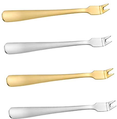 Cabilock 1 Juego De 4 Uds De Tenedor Para Carne De Acero Inoxidable Tenedores Para Embutidos Cuchara De Bar Bandeja Para Cubiertos Aire Tabla De Buffet Cesta Para Servir