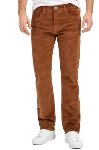 Rock Creek Pantalon en velours côtelé pour homme Regular Fit H-399, terracotta, 31W / 30L