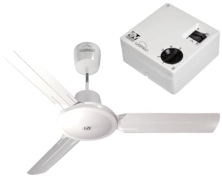 GASFRIGO - Ventilatore da soffitto 61752 Nordik Evolution R 140/56 Bianco + comandi da muro SCRR5 (61752 + 12963)