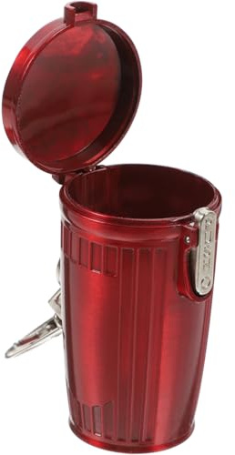 GETAJGHSD Portable Ashtray with Lid Keyring Pocket Ash Tray Container Miniature Trash can Shape Sealed Travel Ashtray for Outdoor Car Indoor Use Quick Extinguishing 1 Pc