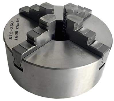 DAISHUJIE Drehfutter Drehfutter for Metall, 250 mm, 4 Backen, selbstzentrierend, K12-250, manuelles Spannfutter, Rollfutter(K12-250)