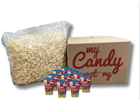 Pack Pop Corn Événement Pro – 1 Sachet 35L Pop Corn Sucré BENOIT + 25 Gobelets colorés 125cl – Pour 25 Personnes – Idéal Événements, Écoles, CE & Animations