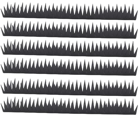 Luqeeg Anti Climb Fence Spikes, Carbon Steel Animal Deterrent Spikes Home Outdoor Heavy Duty Security Anti Theft Wall Spike for Fences, Gates, Walls, Roofs