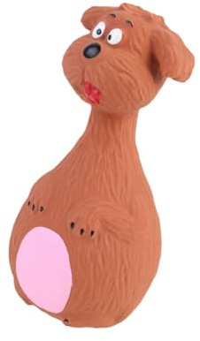 SUPVOX Juguete Chirriante de Látex para Perros Resistente y Seguro para Morder Juguete Interactivo para Cachorros y Molar Color Marrón