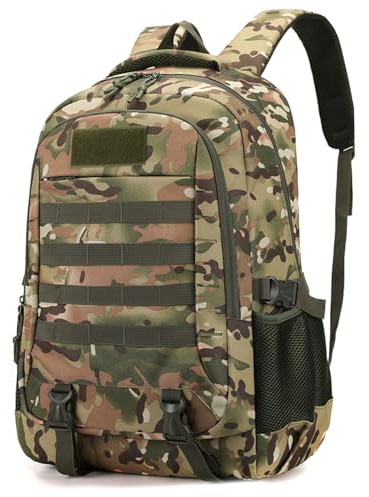 Xoeryoy Mochila de camuflaje, mochila de caza de gran capacidad, bolsa de campamento de pesca deportiva al aire libre ligera para hombres
