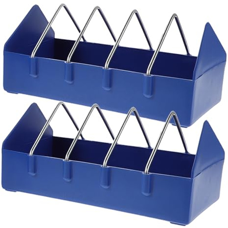 Abaodam 4pcs Thickened Plastic Pigeon Feeder Poultry Food Dispenser Bird Cage Tray Removable Partition for Chick Farm Bird