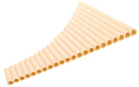 Traditionelle Panflöte G-dur mit 22 Röhren für Bühnen und Konzerte | Kunststoff in Beige, Beidseitig Spielbar, Elegantes Design, für Profis und Anfänger