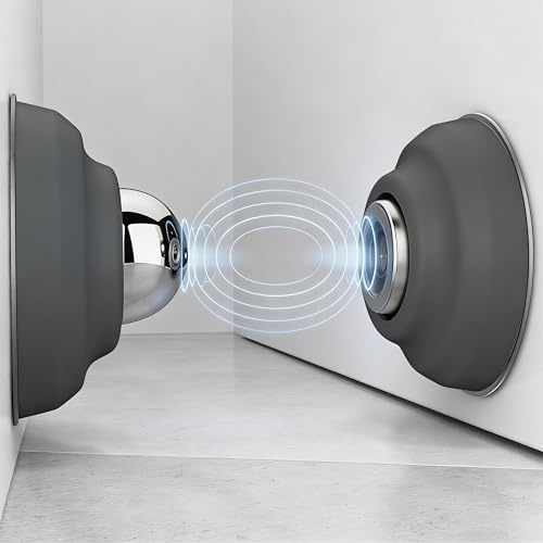 Wall Door Stoppers for Skirtings - Strong Magnetic Door Stop Indoors, Rubber Gate Holder | Anti-Collision Adhesive Doors Stops Hold, No Drilling Stainless Steel Home Wall Protector for Home Gateway