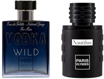 PARIS ELYSEES PARFUMS - Lote de Perfumes VODKA WILD x NAUTILUS - Eau de Parfum Hombre 100 ml - Aromático & Afrutado