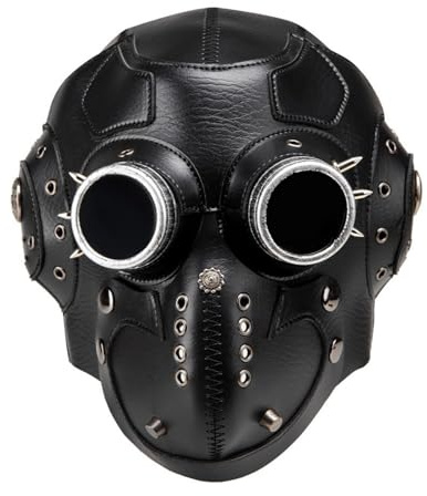 BUBEFSKD Maschera Per Viso Dal Design Steampunk Con Cinghie Regolabili Costume Halloween Motociclisti Equipaggiamento Protettivo Copertura Viso Feste Halloween