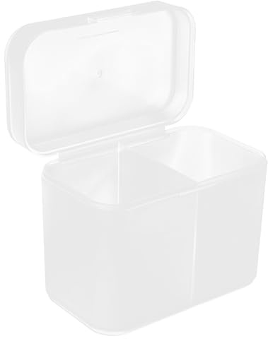 DIYEAH Dispenser Trasparente Porta Dischetti e Cotton Fioc Organizer Cosmetico da Scrivania Compatto in Resistente Salvaspazio per Trucco e Manicure