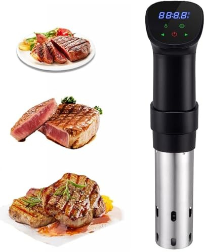 LIULIQ Macchina per Cottura Sottovuoto, Stick per Cottura Lenta a Bassa Temperatura con Tecnologia di Riscaldamento a Circolazione d'Acqua 3D, Intervallo di Controllo della Temperatura 25℃-92,5℃