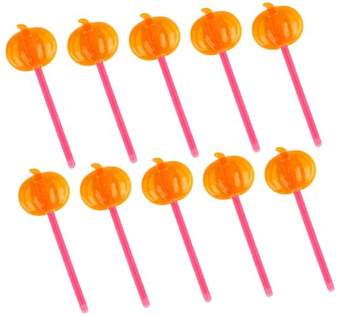 SOPOTUTU 10 Stück Halloween Kürbis Leuchtstäbe Leichte Leuchtstäbe In Zufälliger Farbe Party Deko für Erwachsene Robust und Kompakt Zufällige Farbe Zufällige
