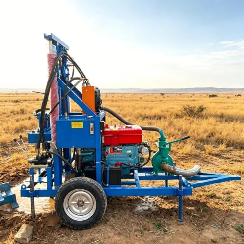 Equipo de perforación hidráulico de pozo de agua de 150 m y 200 m, máquina de perforación portátil, pequeña plataforma de perforación de pozos de jardín, máquina de perforación para riego agrícola y