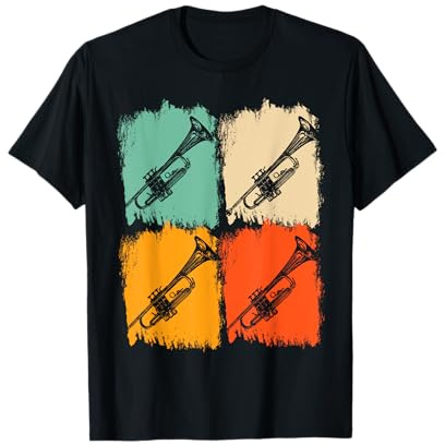 Retro Trompete T-Shirt Pop Art Trompeter T-Shirt