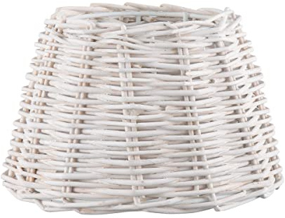 Home Sweet Home ROSEAU Rattan-Schirm, weiß | 20 x 15 x 13 cm | Kann mit Tischlampe verwendet werden | Geeignet Für Wohnzimmer, Schlafzimmer