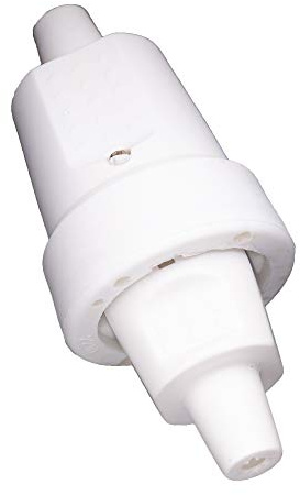 Schuko Gummistecker Stecker und Kupplung Set Weiss 230V IP44 Gummisteckverbindungs-Set