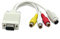 Herfair Câble VGA vers RCA, VGA vers S Video 3 RCA Convertisseur AV TV Out Câble Adaptateur pour TV PC Ordinateur Vidéo AV Projecteur